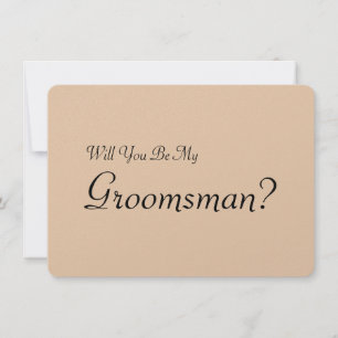Will You Be My Groomsman with Man Image Invitation