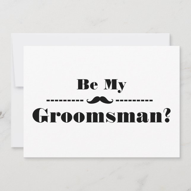 Will You Be My Groomsman with Man Image Invitation (Front)
