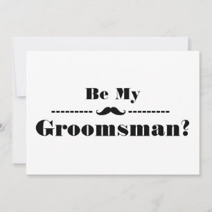 Will You Be My Groomsman with Man Image Invitation