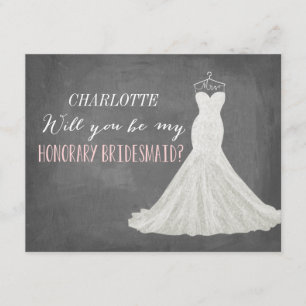 Will You Be My Honorary Bridesmaid Bridesmaid Invitation