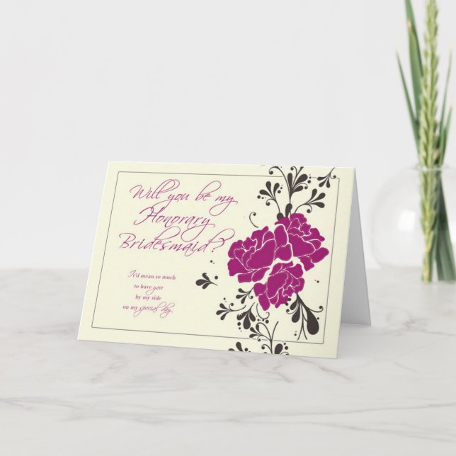 Will you be my Honorary Bridesmaid? Card (Front)