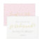 Will You Be My Jr.Bridesmd Card - Gold Dots Pink