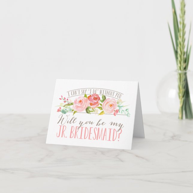 Will You Be My Junior Bridesmaid | Bridesmaid Invitation (Front)