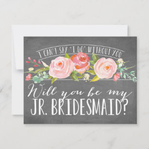 Will You Be My Junior Bridesmaid   Bridesmaid Invitation