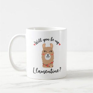 will you be my llamentime? Coffee Mug