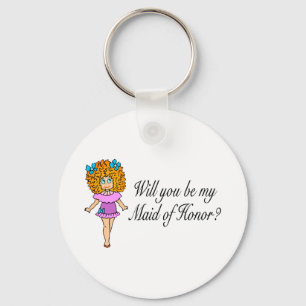 Will You Be My Maid Of Honor? (Girl) Keychain