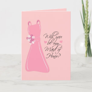 "Will you be my Maid of Honor?" Invitation