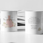Will you be my Maid of Honour Blush Pink Coffee Mug<br><div class="desc">Will you be my Maid of Honour? A stylish trendy typography design with minimal elegant request wording for a bridal party a pretty casual informal and yet elegant asking bridesmaid. a modern way to ask your bridesmaid. Featuring a will you be my bridesmaid, ask proposal, for the bridal party a...</div>