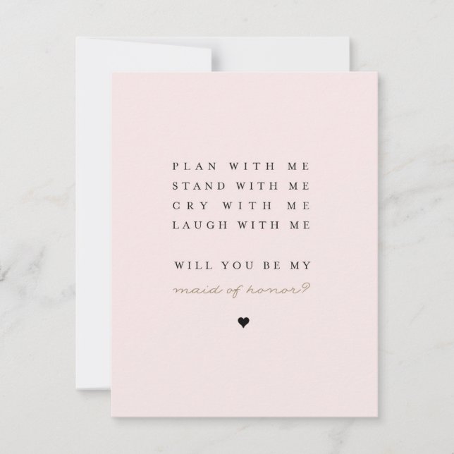 Will You Be My Maid of Honour? | Bridesmaid Card (Front)
