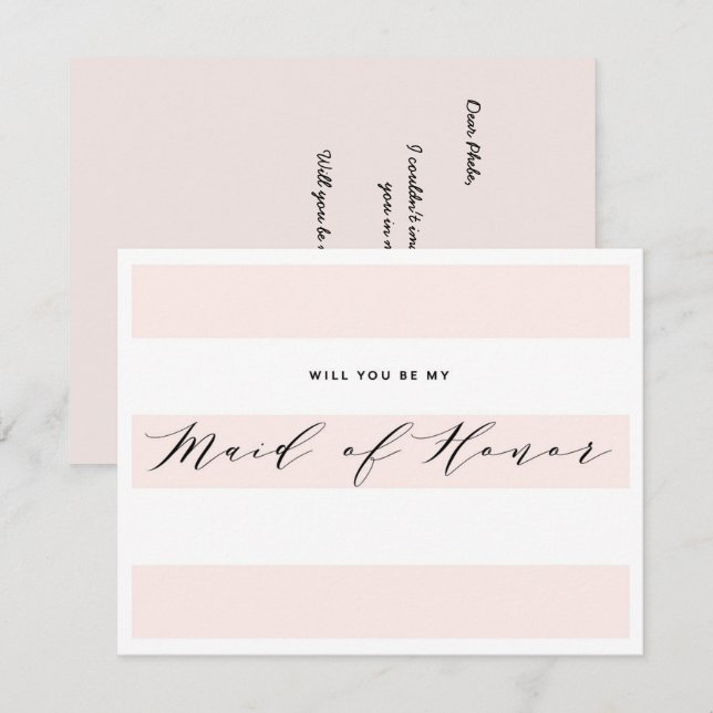 Will You Be My Maid of Honour? | Bridesmaid Card (Front/Back)
