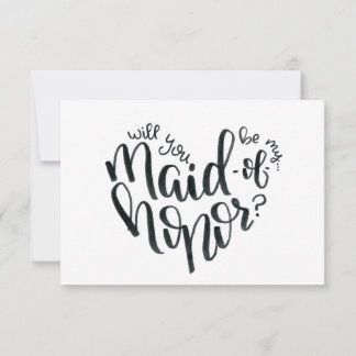 Will You Be My Maid of Honour - Bridesmaid Proposa RSVP Card