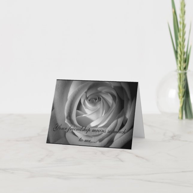 Will You Be My Maid of Honour BW Rose Invitation (Front)