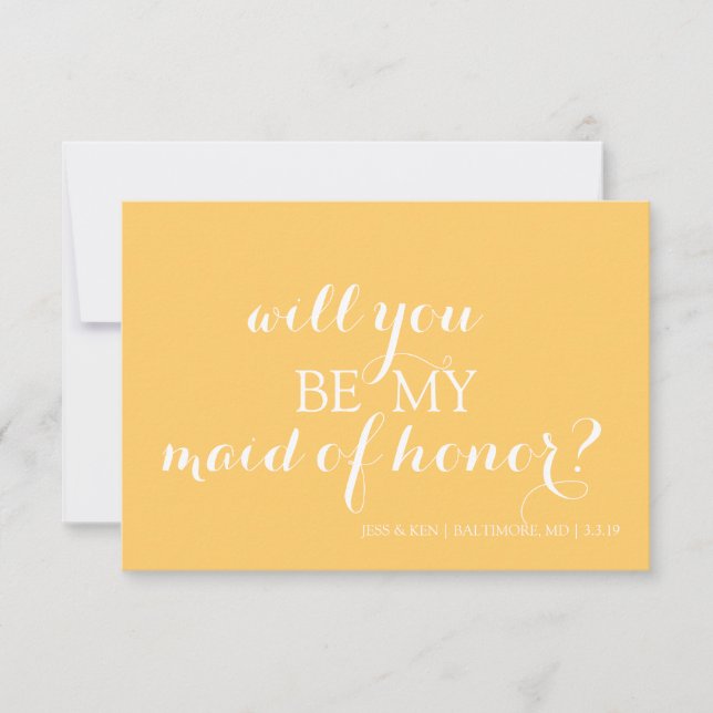 Will You Be My Maid of Honour Card (Front)