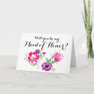 Will you be my Maid of Honour Card