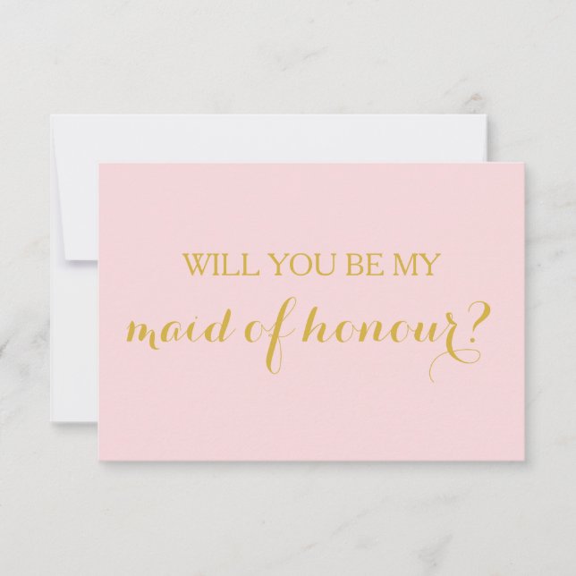 Will You Be My Maid of Honour Card Bridal Party (Front)