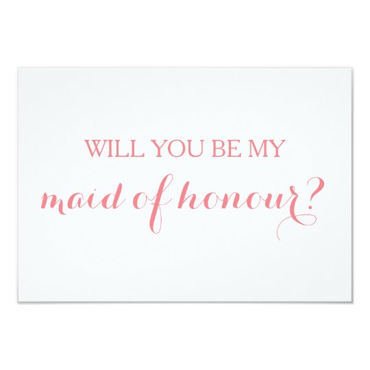 Will You Be My Maid of Honour Card Bridal Party
