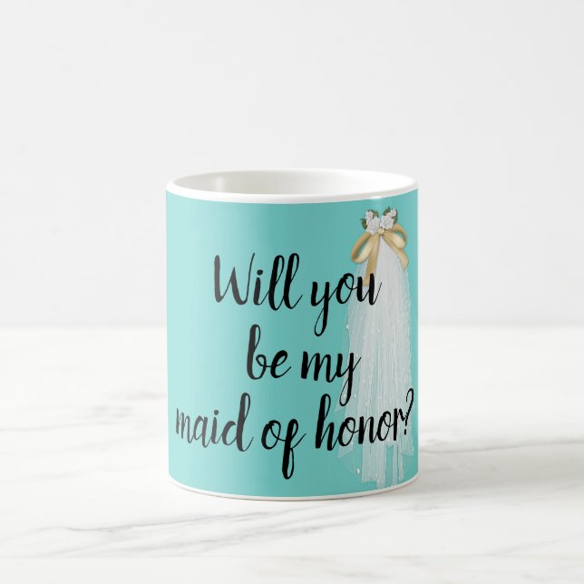 Will you be my maid of honour? customize  colour coffee mug (Center)