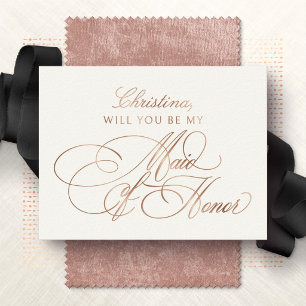 Will You Be My Maid of Honour Foil Card