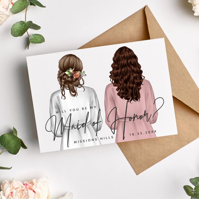 Will You Be My Maid of Honour? Girls in Robes V2 I Invitation (Creator Uploaded)