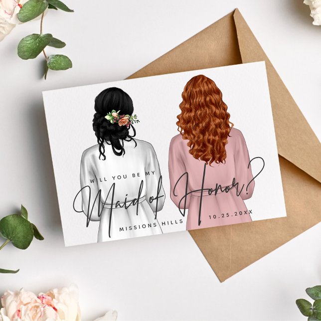 Will You Be My Maid of Honour? Girls in Robes V2 I Invitation (Creator Uploaded)