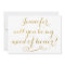 Will You Be My Maid of Honour Gold Calligraphy