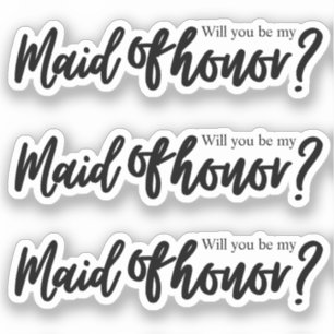 Will You Be My Maid of honour handwritten