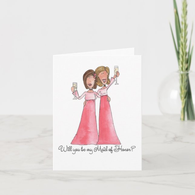 Will you be my Maid of Honour? Invitation (Front)