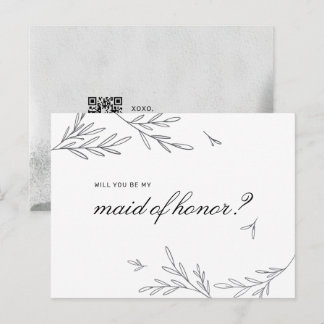 Will you be my maid of honour Invitation Postcard