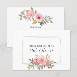 Will You Be My Maid of Honour Lush Blush Pink