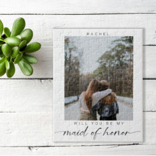 Will you be my Maid of Honour Minimalist Photo Chi Jigsaw Puzzle