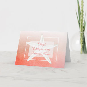 Will you be my Maid of Honour Personalized Card