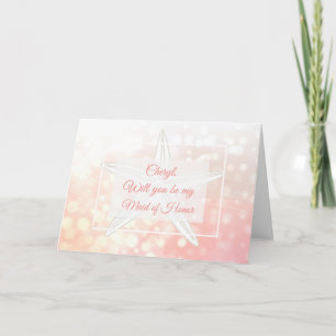 Will you be my Maid of Honour Personalized Card