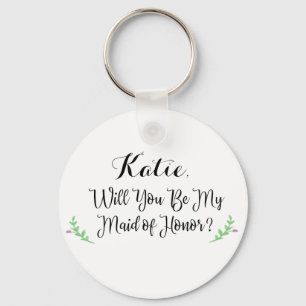 Will You Be My Maid of Honour Personalized Keychain