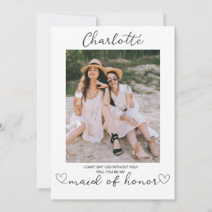 Will You Be My Maid of Honour Photo Proposal Card