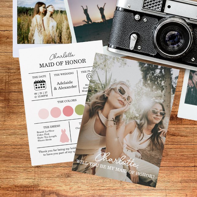 Will You Be My Maid of Honour Proposal Card (Creator Uploaded)