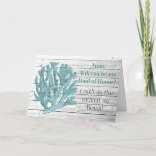 Will you be my Maid of Honour Proposal Card