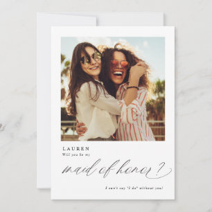Will You Be My Maid of Honour Proposal Photo Card