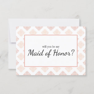 Will You Be My Maid of Honour Soft Peachy Blush Da