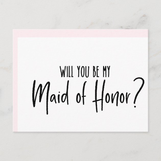 maid of honour question