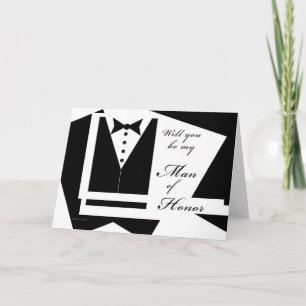 Will you be my Man of Honour Blank Card