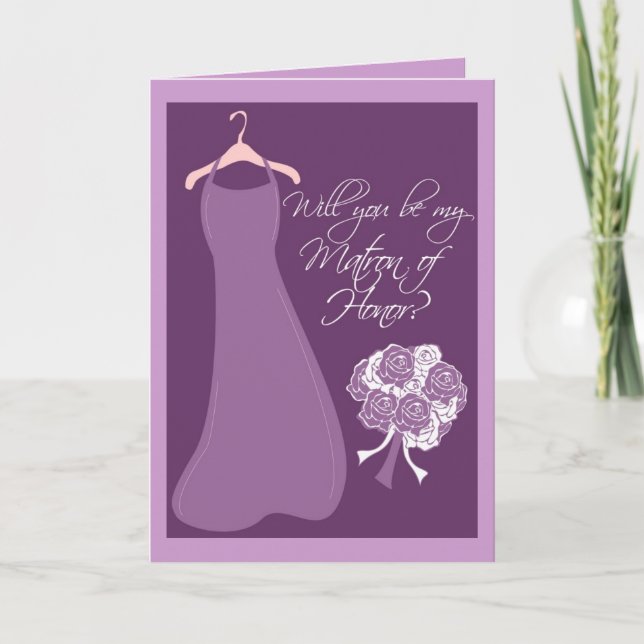 Will you be my Matron of Honor? Invitation (Front)