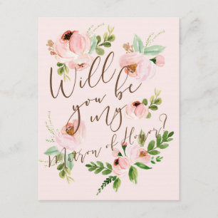 Will You Be My Matron of Honour Bridesmaid Card