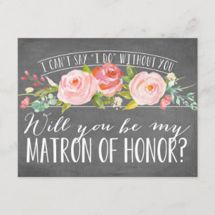 Will You Be My Matron of Honour   Bridesmaid Invitation
