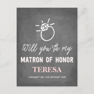 Will You Be My Matron of Honour   Bridesmaid Invitation