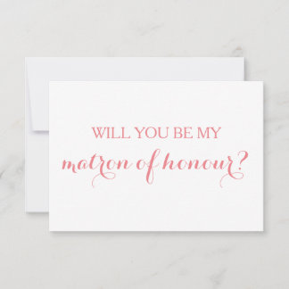 Will You Be My Matron of Honour Card Bridal Party