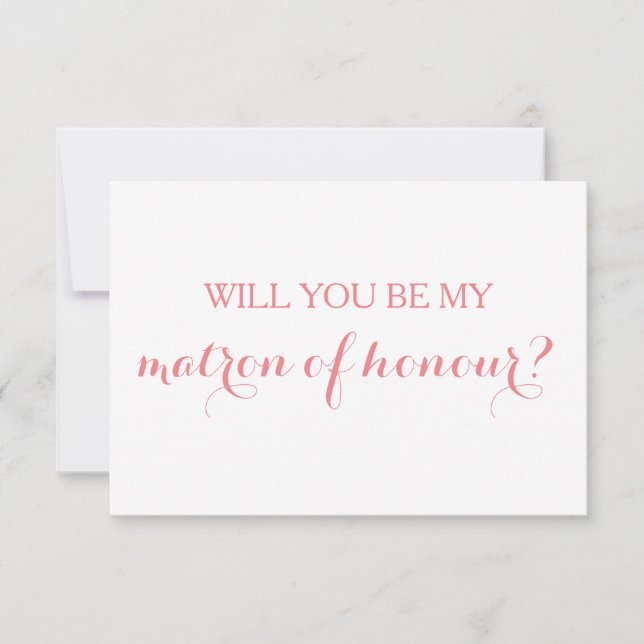 Will You Be My Matron of Honour Card Bridal Party (Front)
