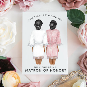 Will You Be My Matron of Honour? Girls in Robes In Invitation