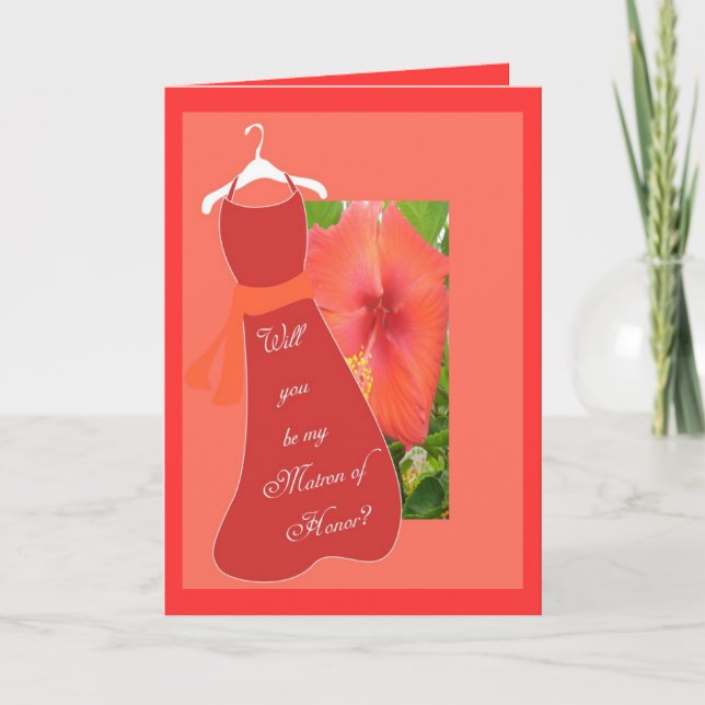 Will you be my Matron of Honour? Invitation (Front)