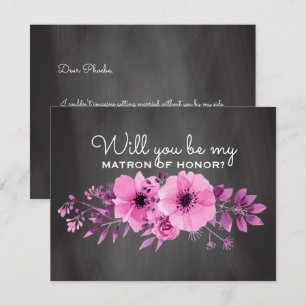 Will You Be My Matron of Honour Maid of Honour Invitation