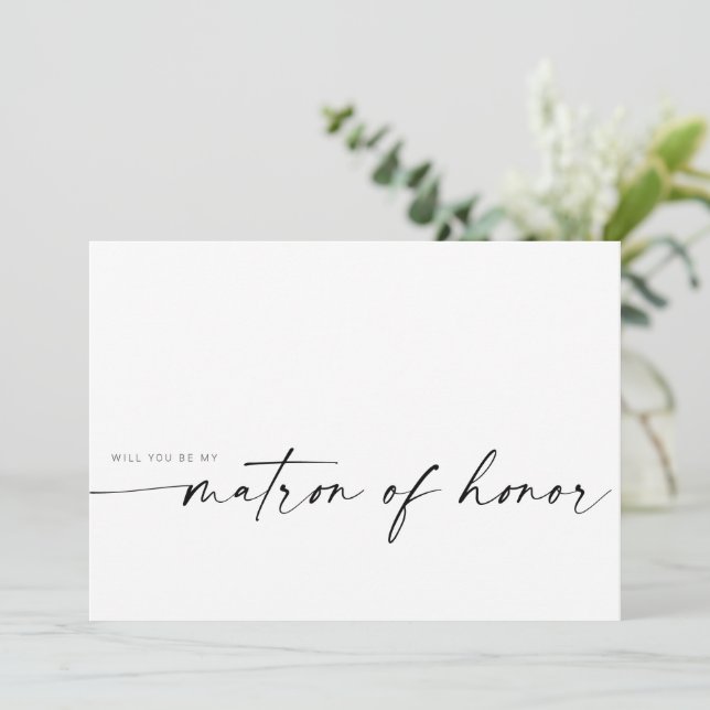 Will You Be My Matron of Honour | Modern Minimalis (Standing Front)
